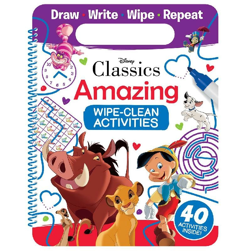 Igloo Books Amazing Wipe-Clean Activities - Disney Classics Spiral Bound