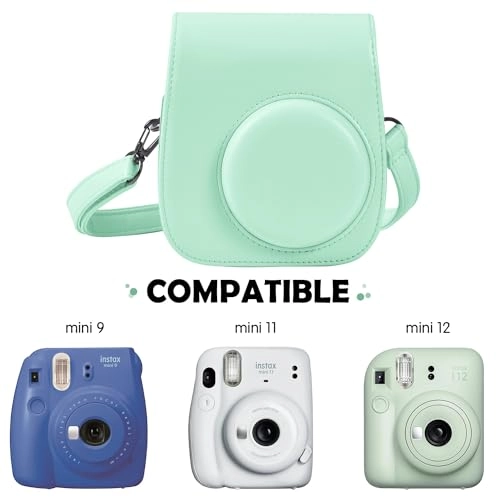 Mini 12 Camera Case + Mini Photo Album + Colorful Filter + Wall Hanging Frame + Stickers - Purple Compatible with Instax Mini 12