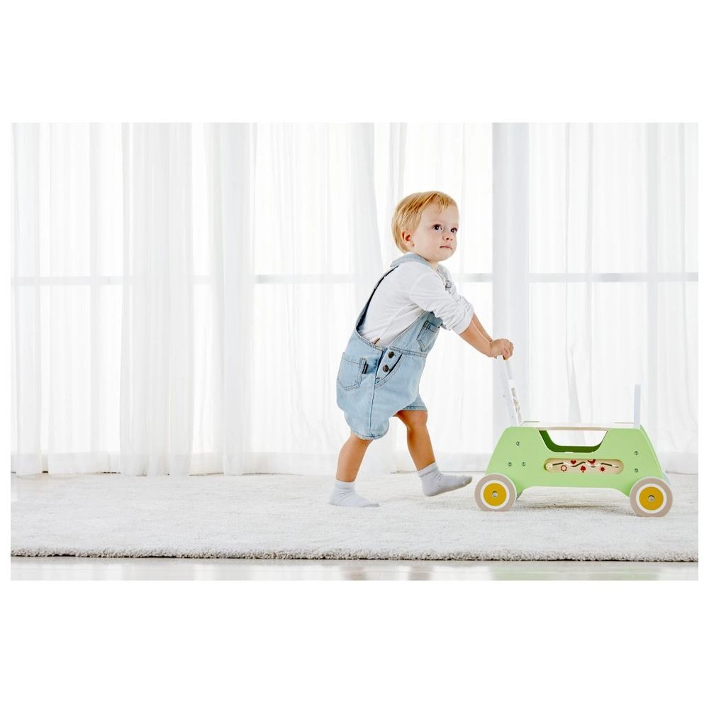 Wooden Rider And Baby Walker - 2-In-1
