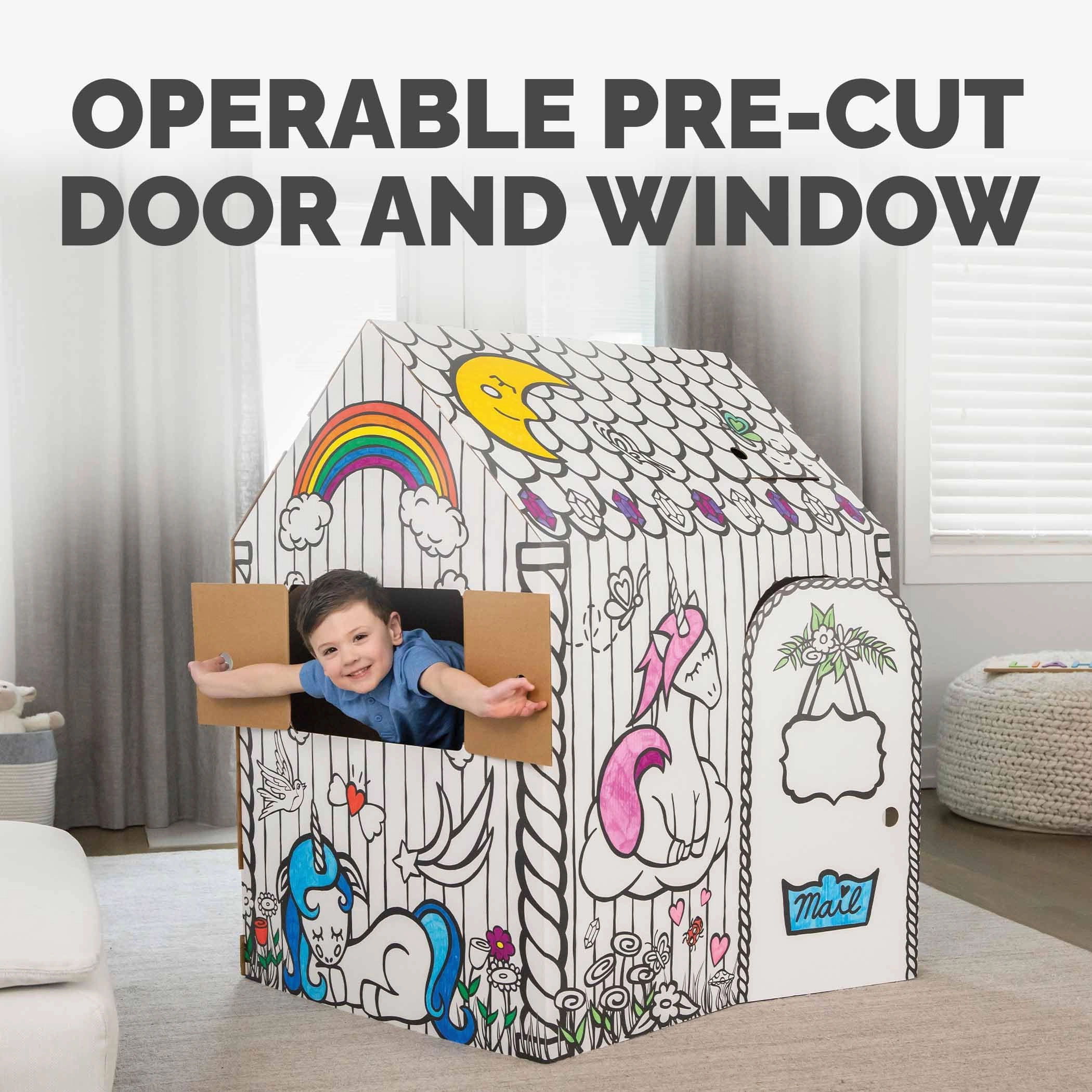 Unicorn Cardboard Playhouse