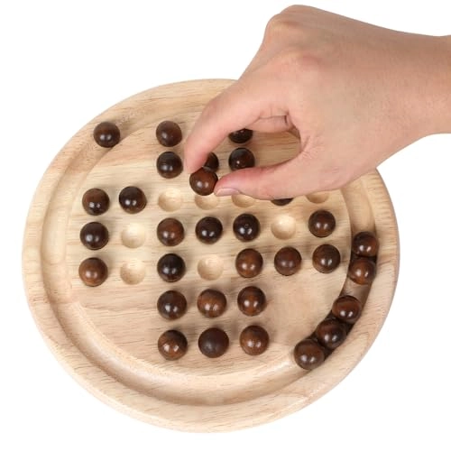 Wooden Solitaire Game - Rubber Wood