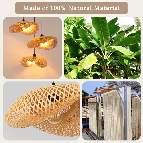 Boho Chandelier - 60cm E27 Bamboo