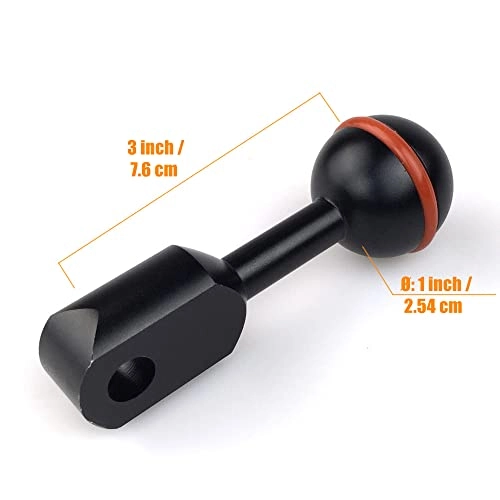 YS Adapter Ball Arm - Aluminium 1" Ball