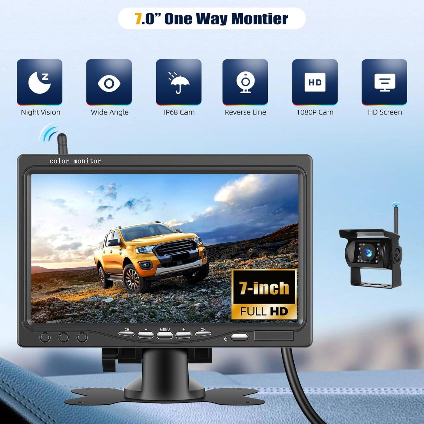 Wireless RV Backup Camera System - Night Vision Wireless 1080P