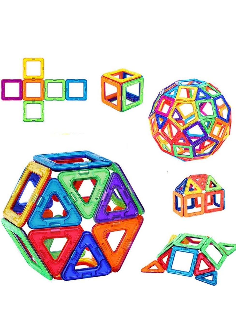 Magnetic Building Tiles - 30 pcs Multi Color