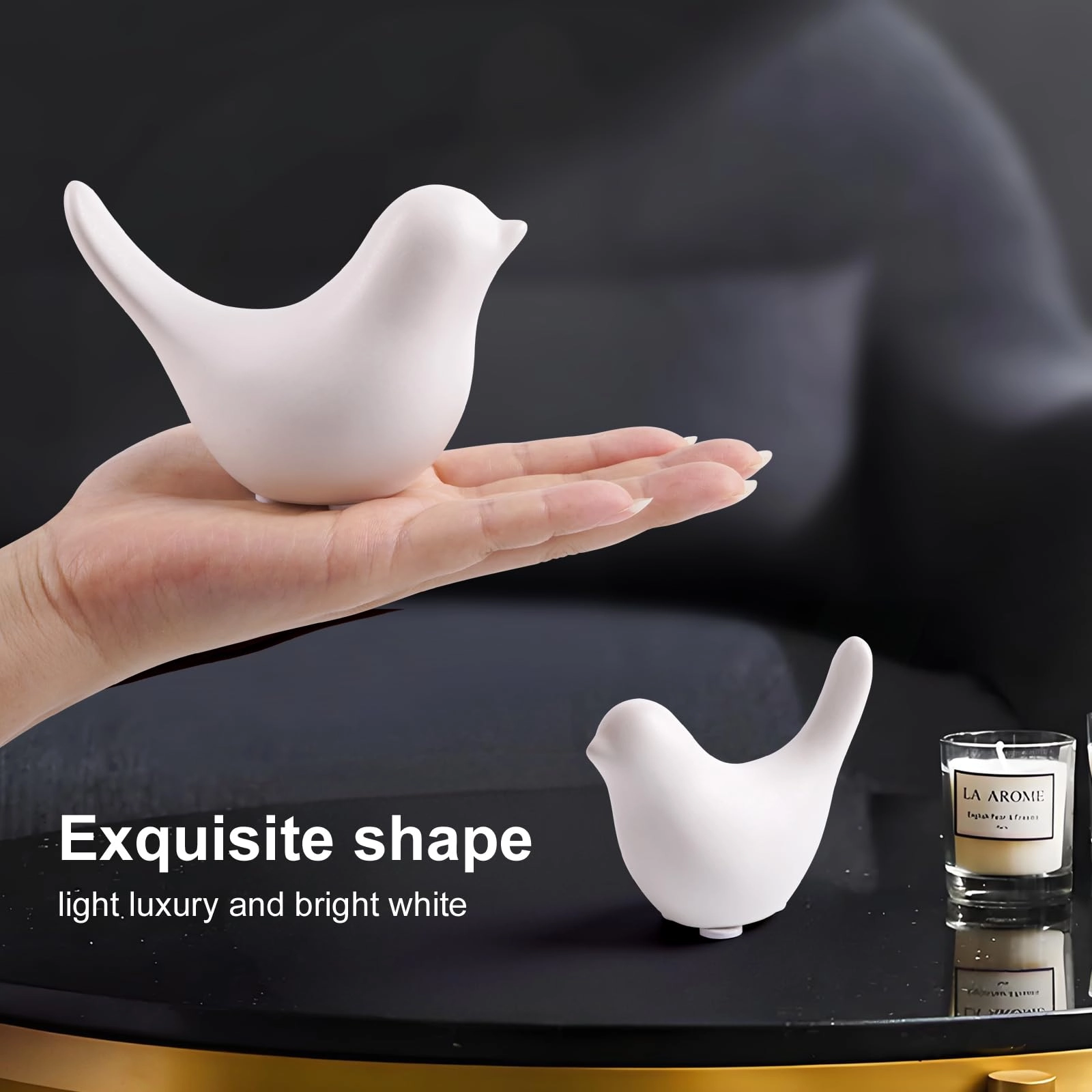 White Birds Statues - Ceramic