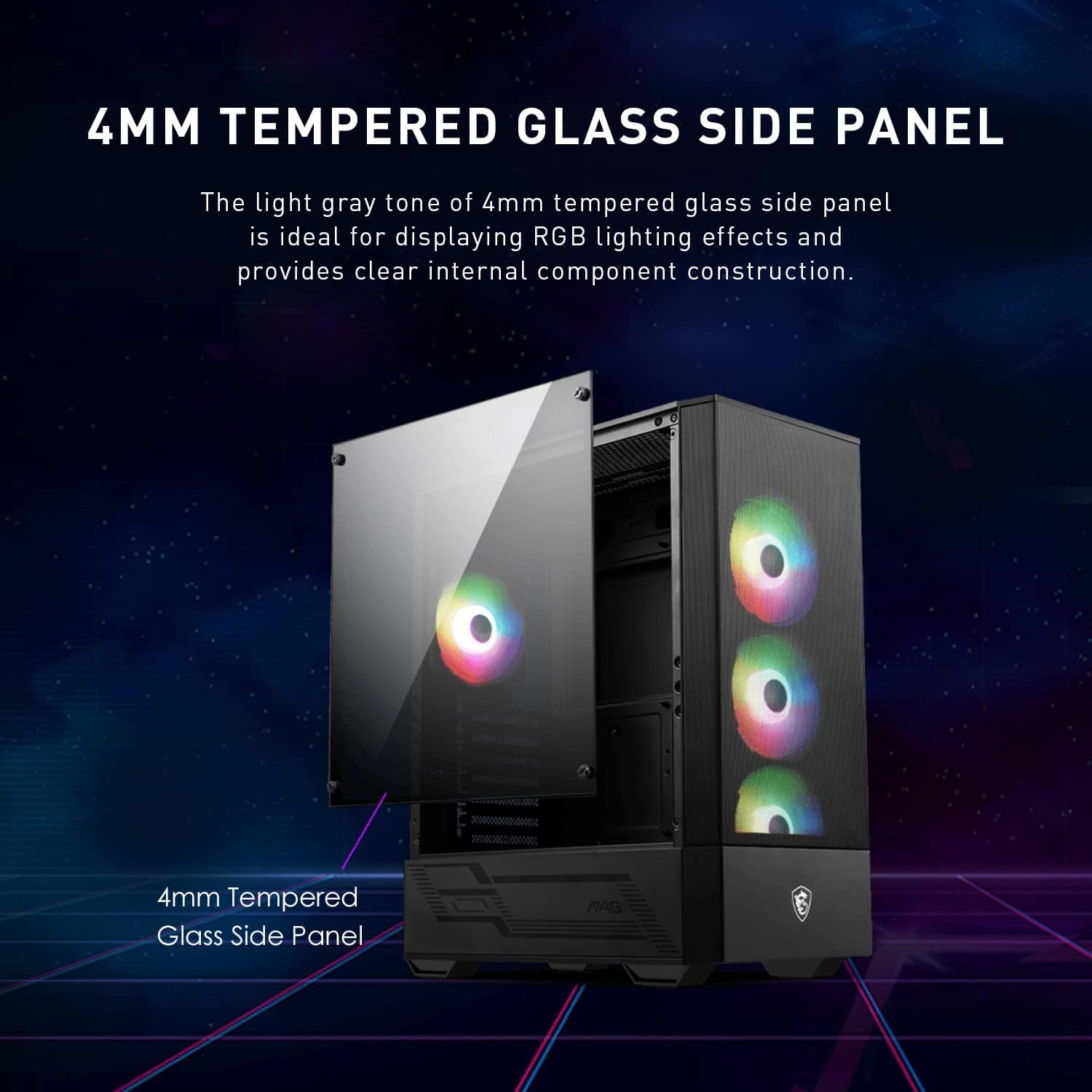 MAG FORGE 112R - Tempered Glass Side Panel Mid-Tower