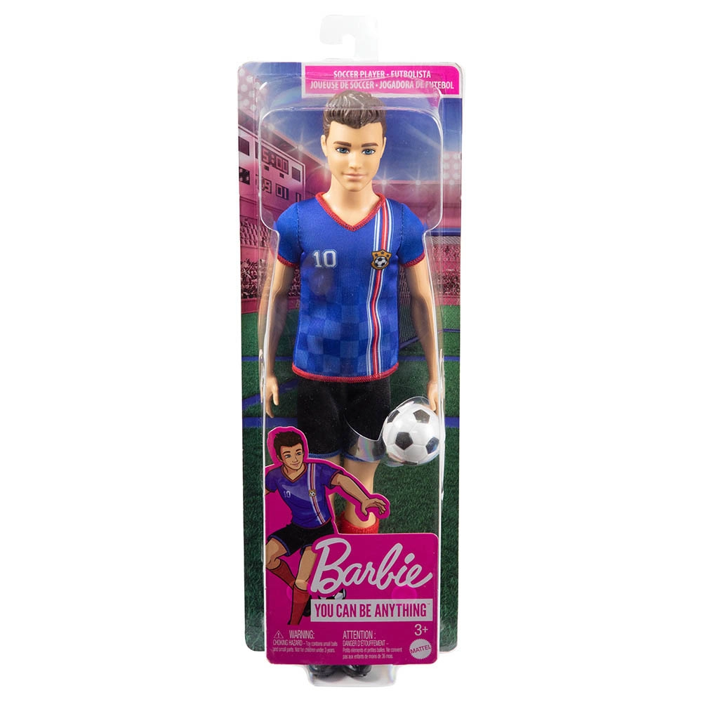 Ken Soccer Player Doll - 11.5 in Cropped Hair Soccer Ball Ages 3+