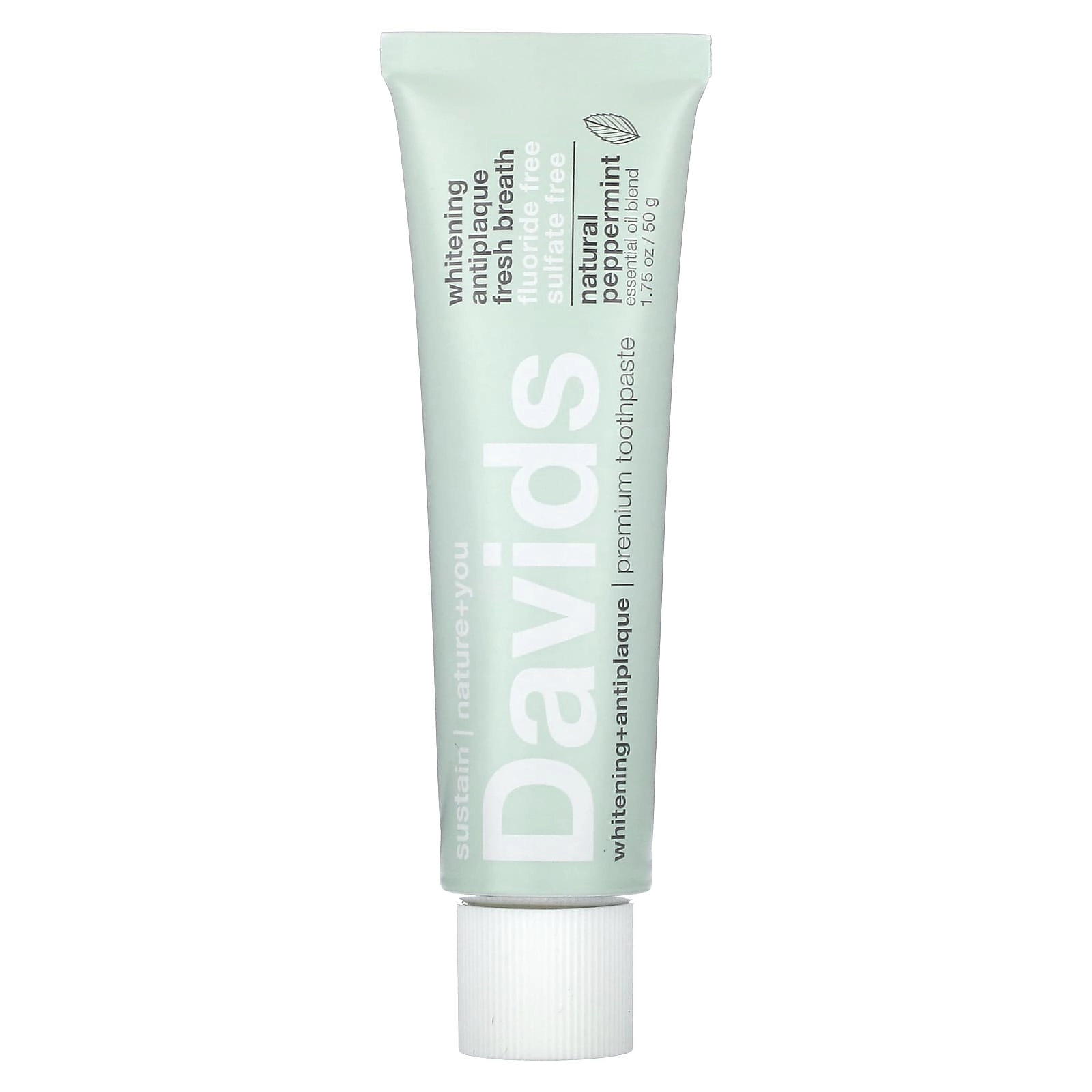 Davids Whitening Antiplaque Natural Peppermint Toothpaste 50 g