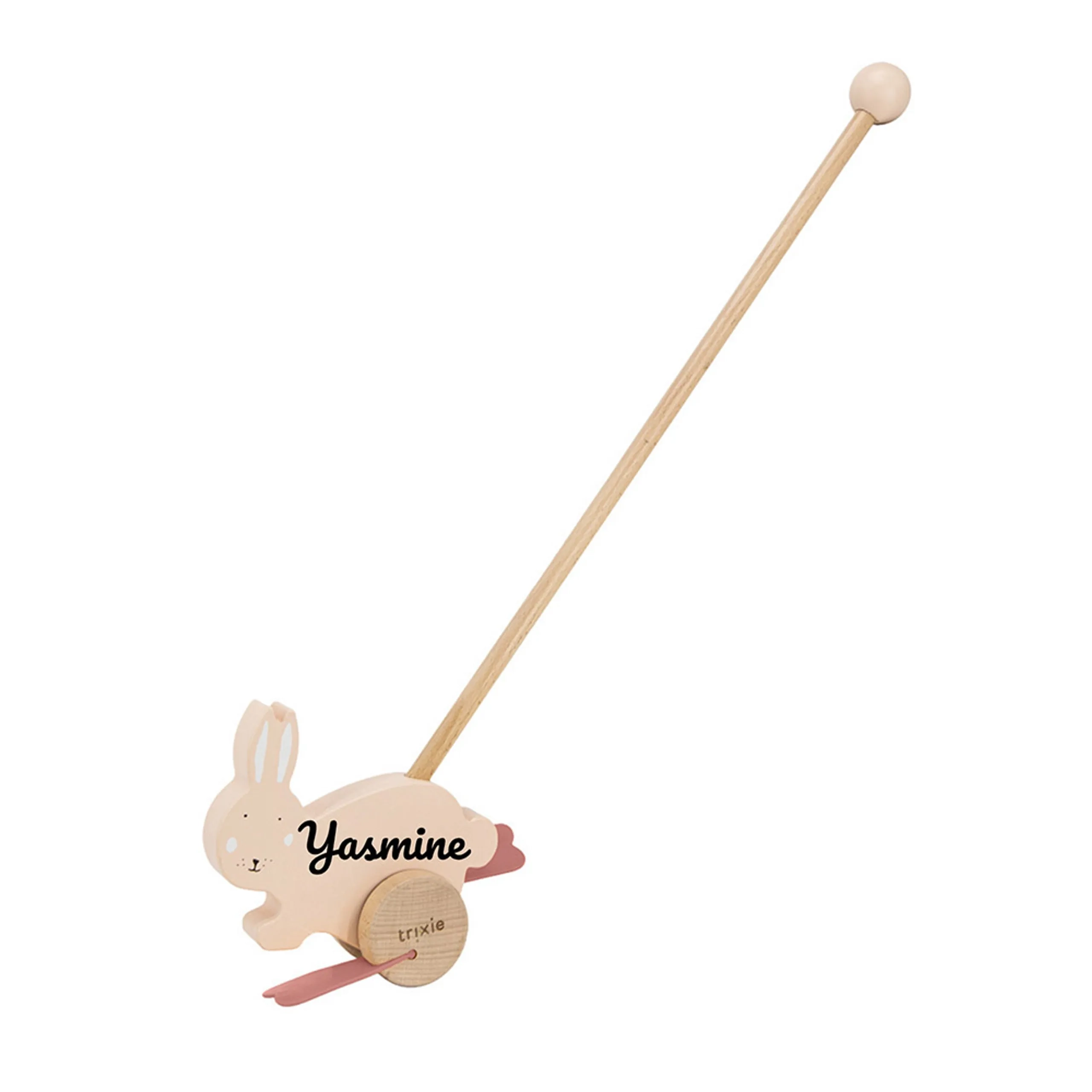 TRIXIE Wooden Push Along Toy - Mrs. Rabbit