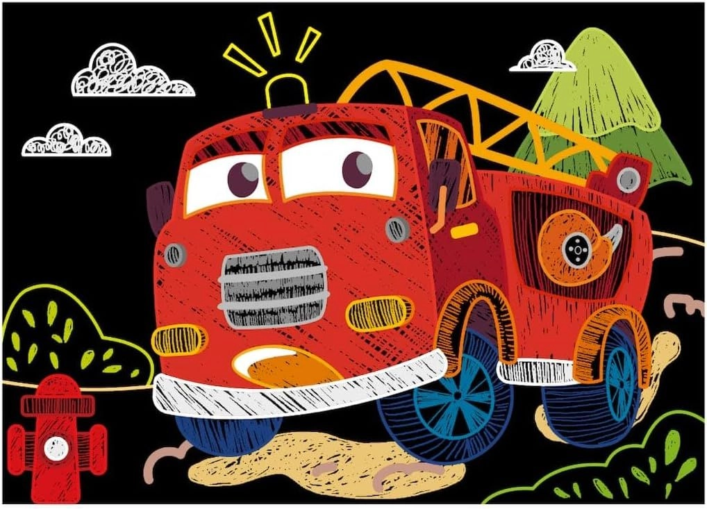 Mini Scratch Book Cars - 3+ years 15 pcs