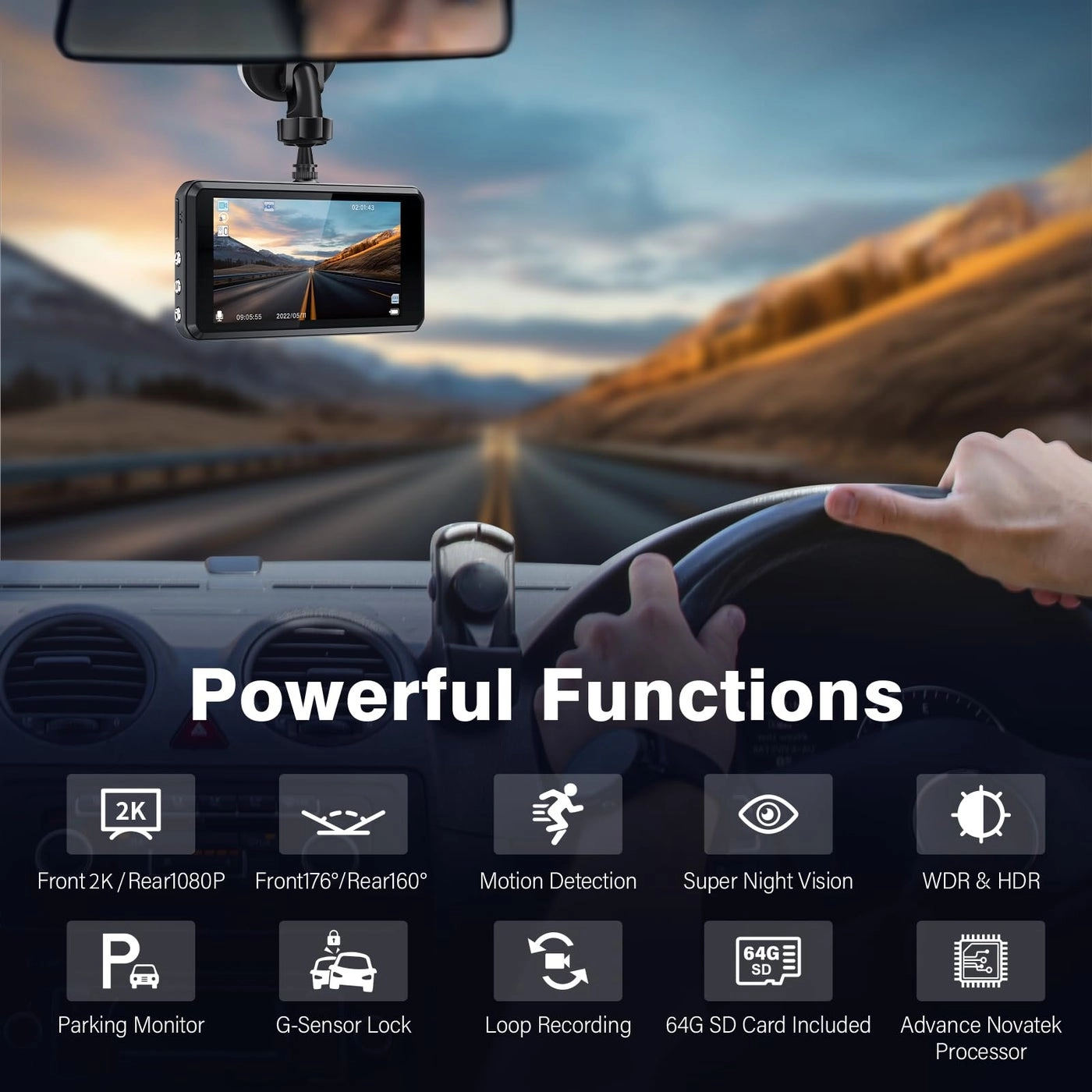 2K Dual Dash Camera