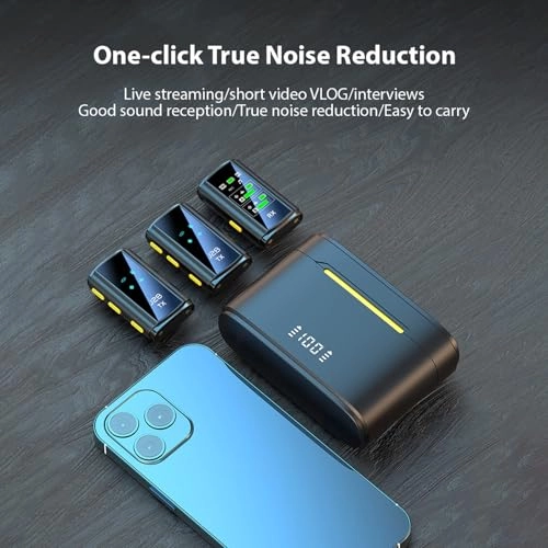 Wireless Lavalier Microphone - 2 x Microphone 2.4GHz