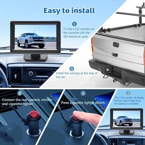Backup Camera System - 4.3 Inches IP69 Waterproof