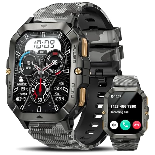 DEKELIFE Military Smart Watch - 100 Sport Modes Waterproof
