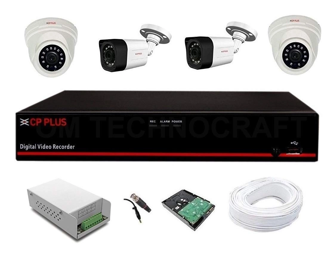 4 Channel 2 MP Universal HD DVR + Hard Drive - 2 TB + Dome Camera - 2.0 MP + Bullet Camera - 2.0 MP