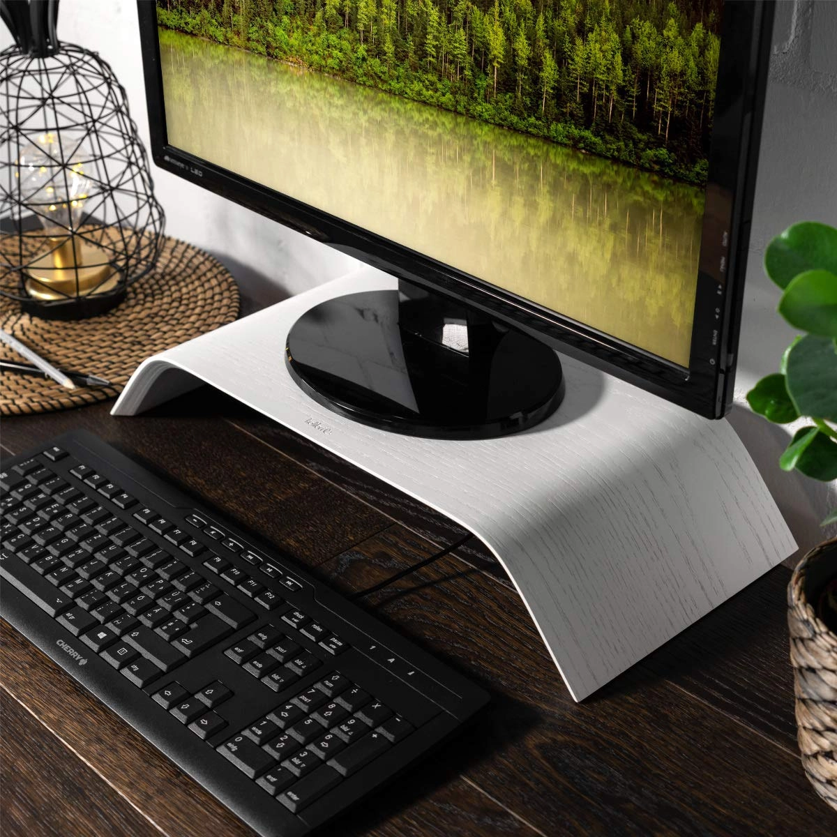 Wood Monitor Stand Riser