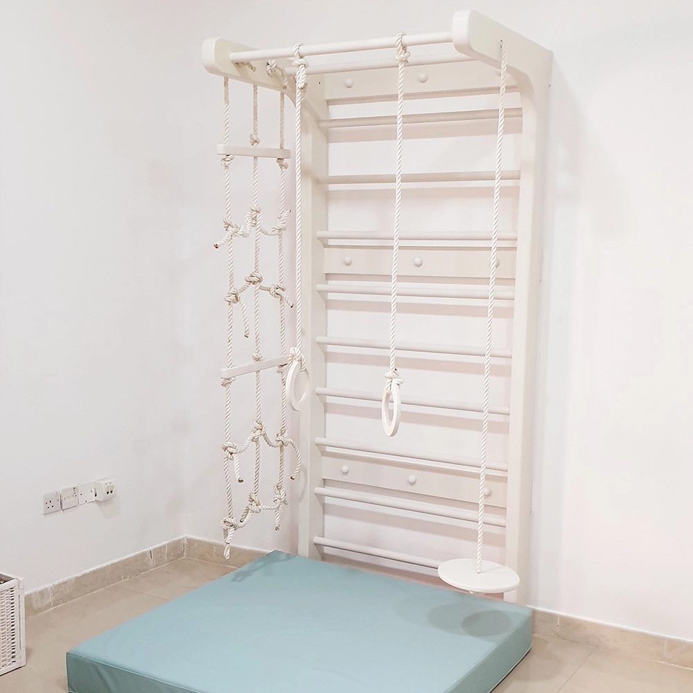 Swedish Wall - Rope Ladder Rings Safety Mat