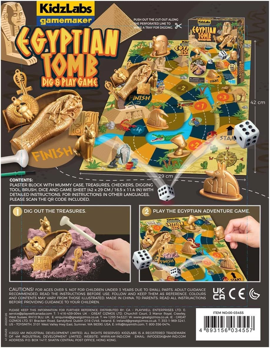 KidzLabs Gamemaker Egyptian Tomb Dig & Play Kit Archaeology - 5 years+