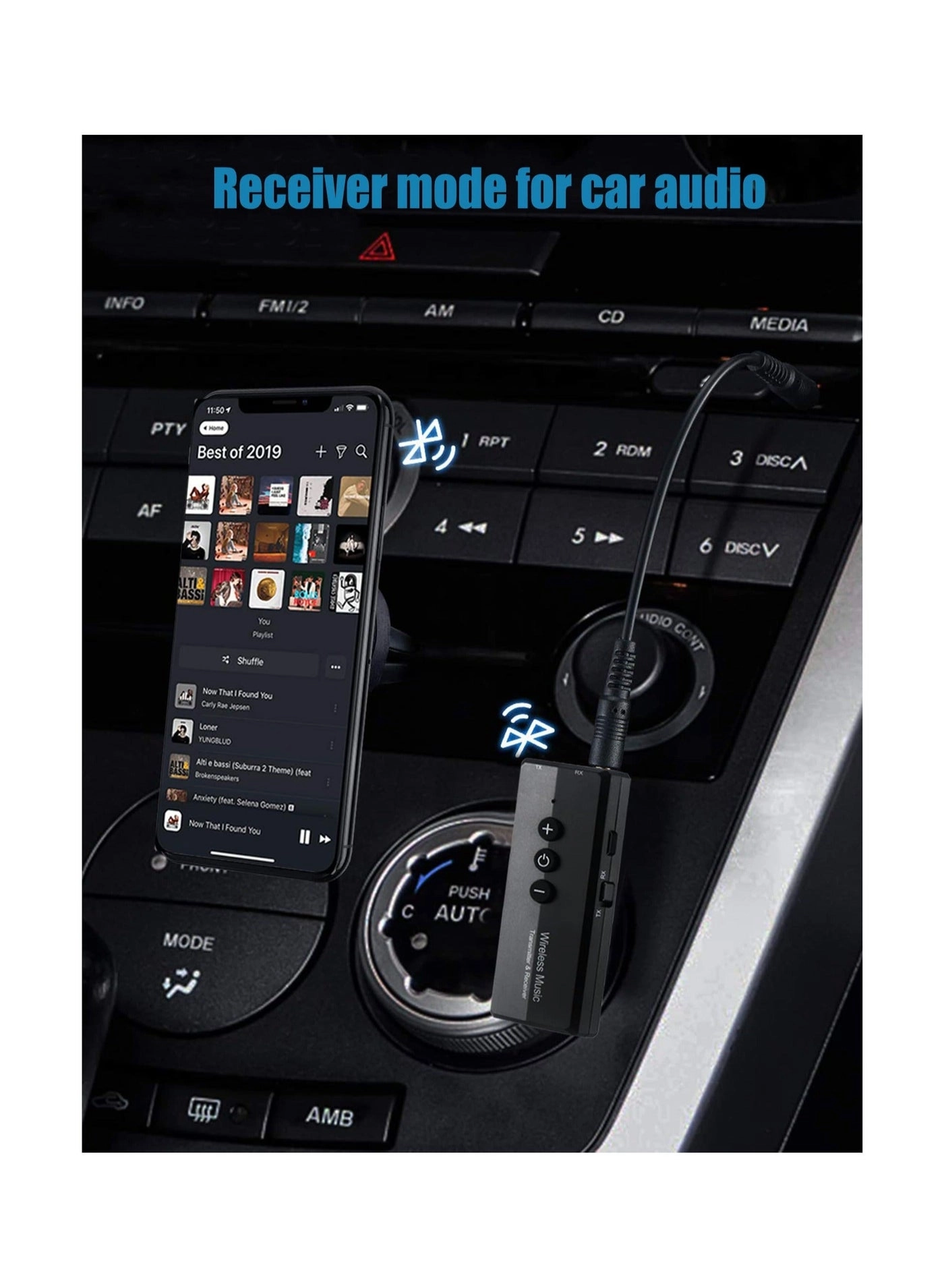 Bluetooth Aux Adapter - Bluetooth 5.0 3.5mm USB charging