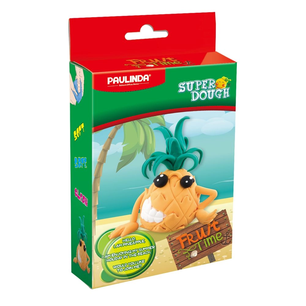Paulinda Fruit Time Pineapple Super Dough Kit - 3+ years 12 pcs