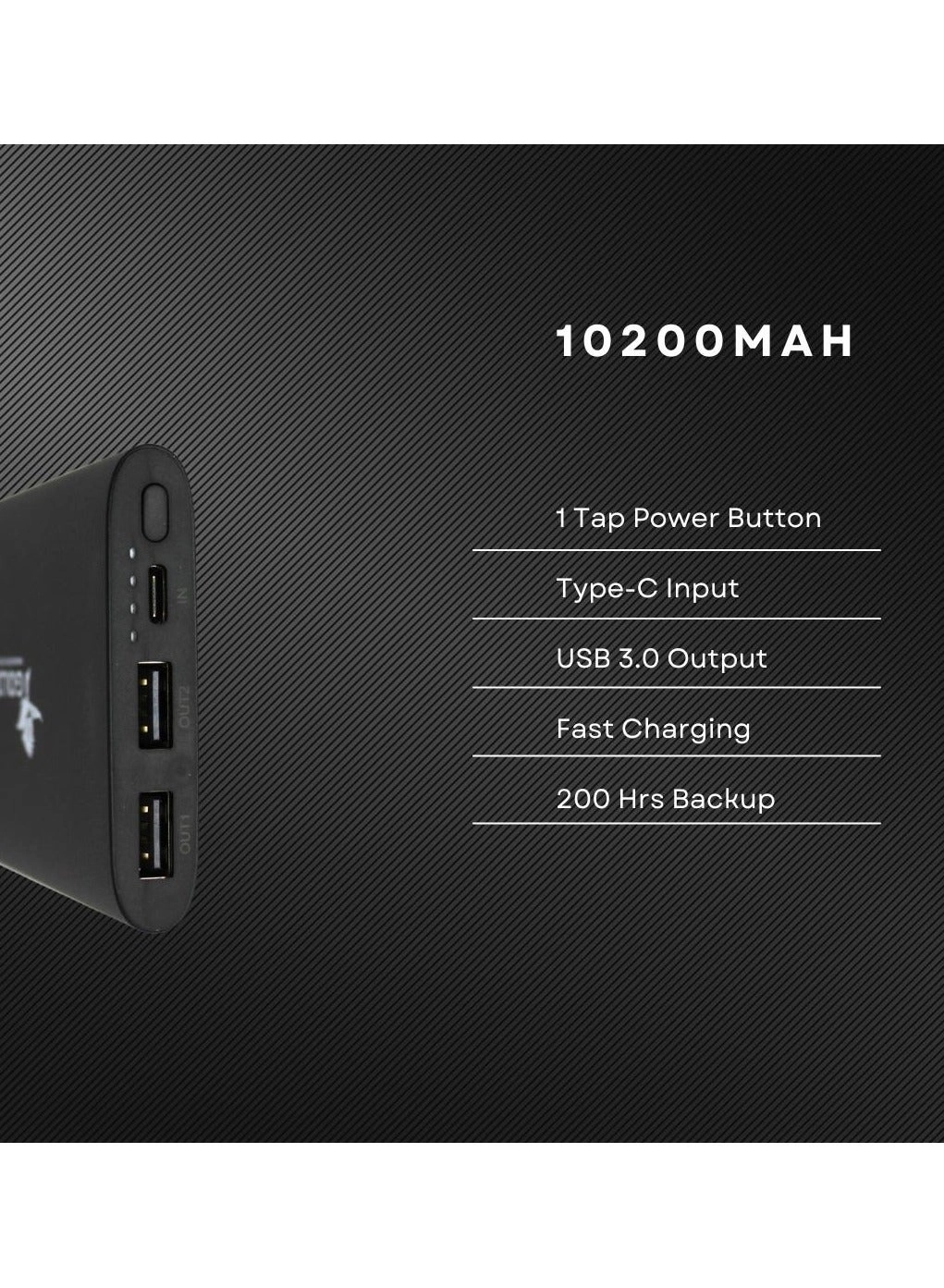 Mobile Power Bank - 10,000 mAh 15W