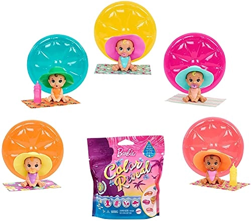 Barbie Color Reveal Baby Doll - 5 Surprises Water Reveal Pack of 3 Bags Ages 3+