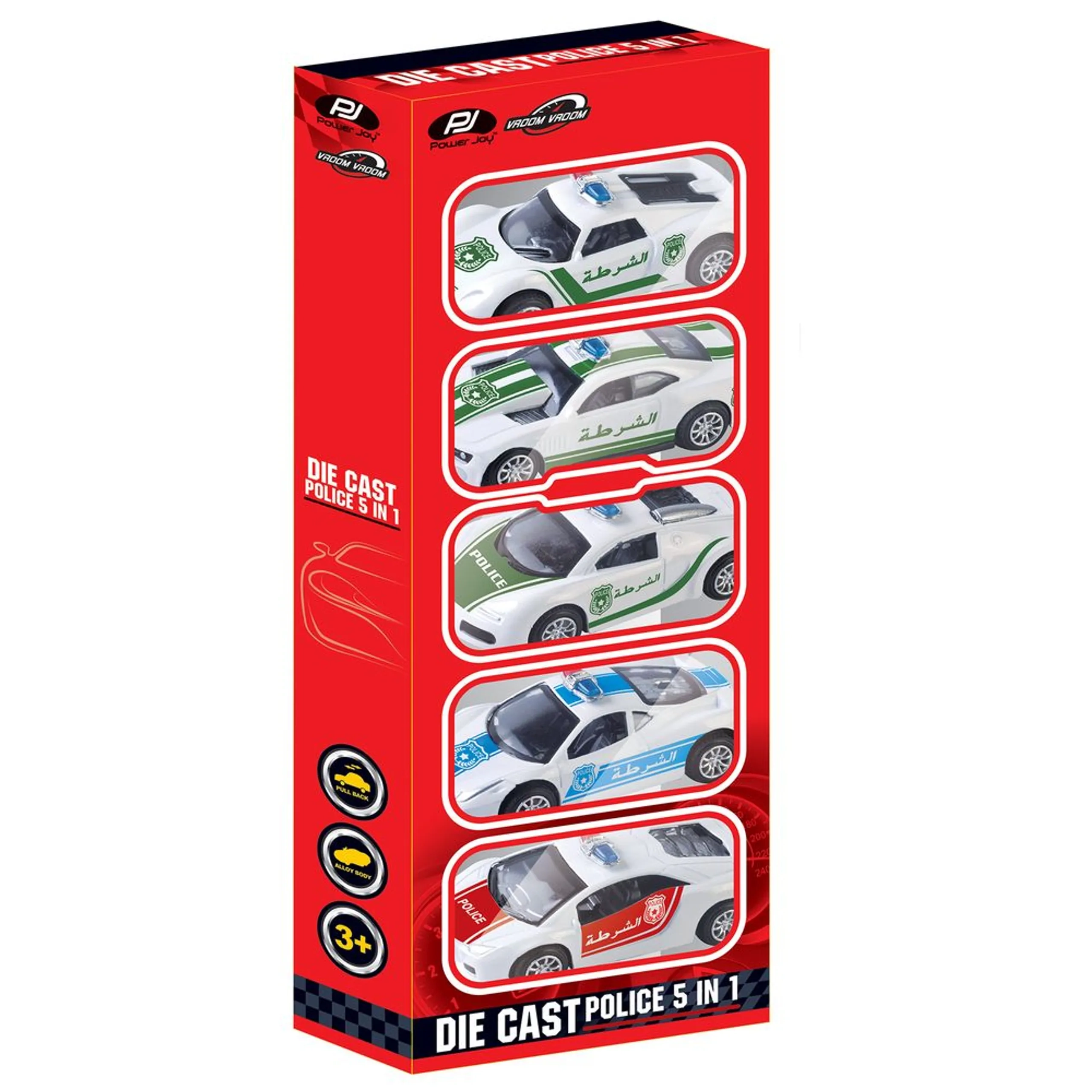 Power Joy V.Vroom Diecast Police Car - 5-in-1