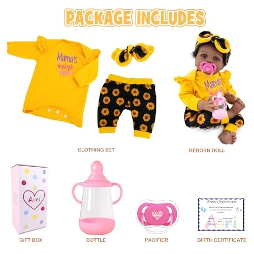 Reborn Baby Doll - 22 Inch Cotton Vinyl African American Ages 3+