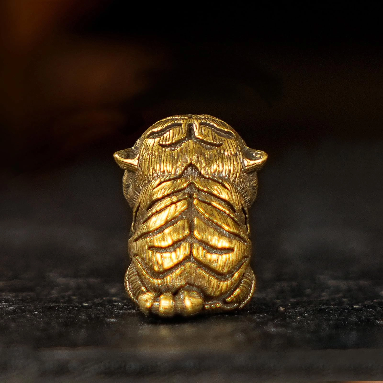 Baby Tiger Statue - Brass