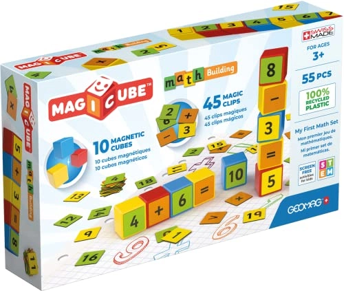 Magicube Math Building And Clips - 55 pcs
