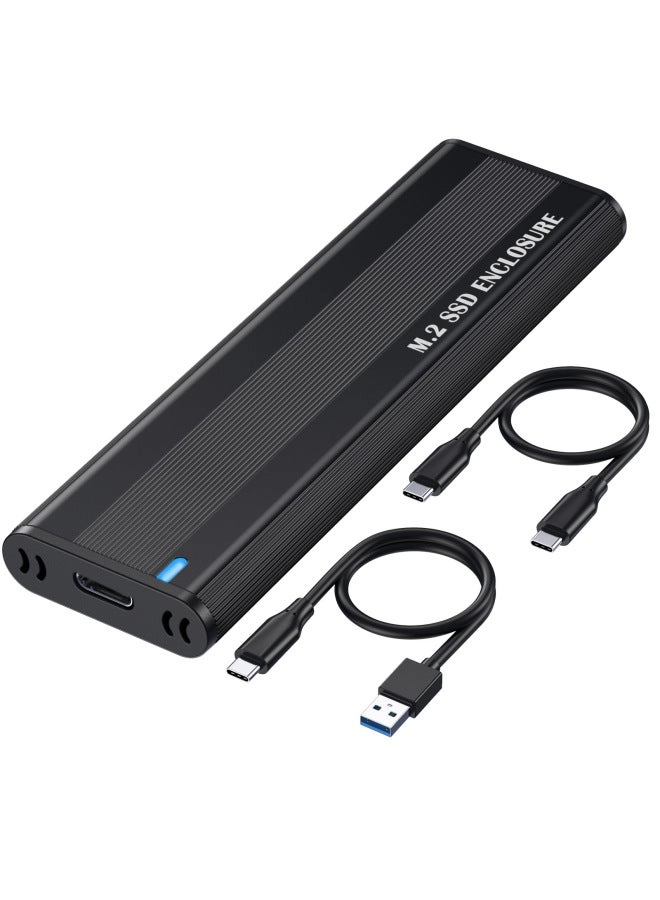 M.2 SSD Enclosure - NVMe SATA Dual Protocol 10Gbps USB-C/A