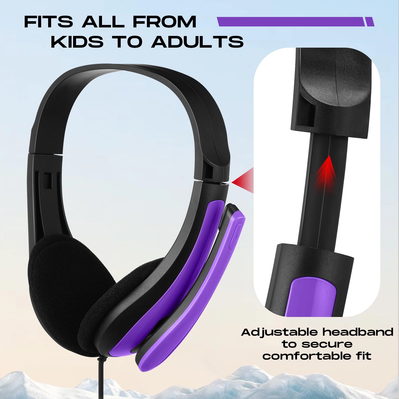 20 Pack Bulk Classroom Headphones Wired Headphone