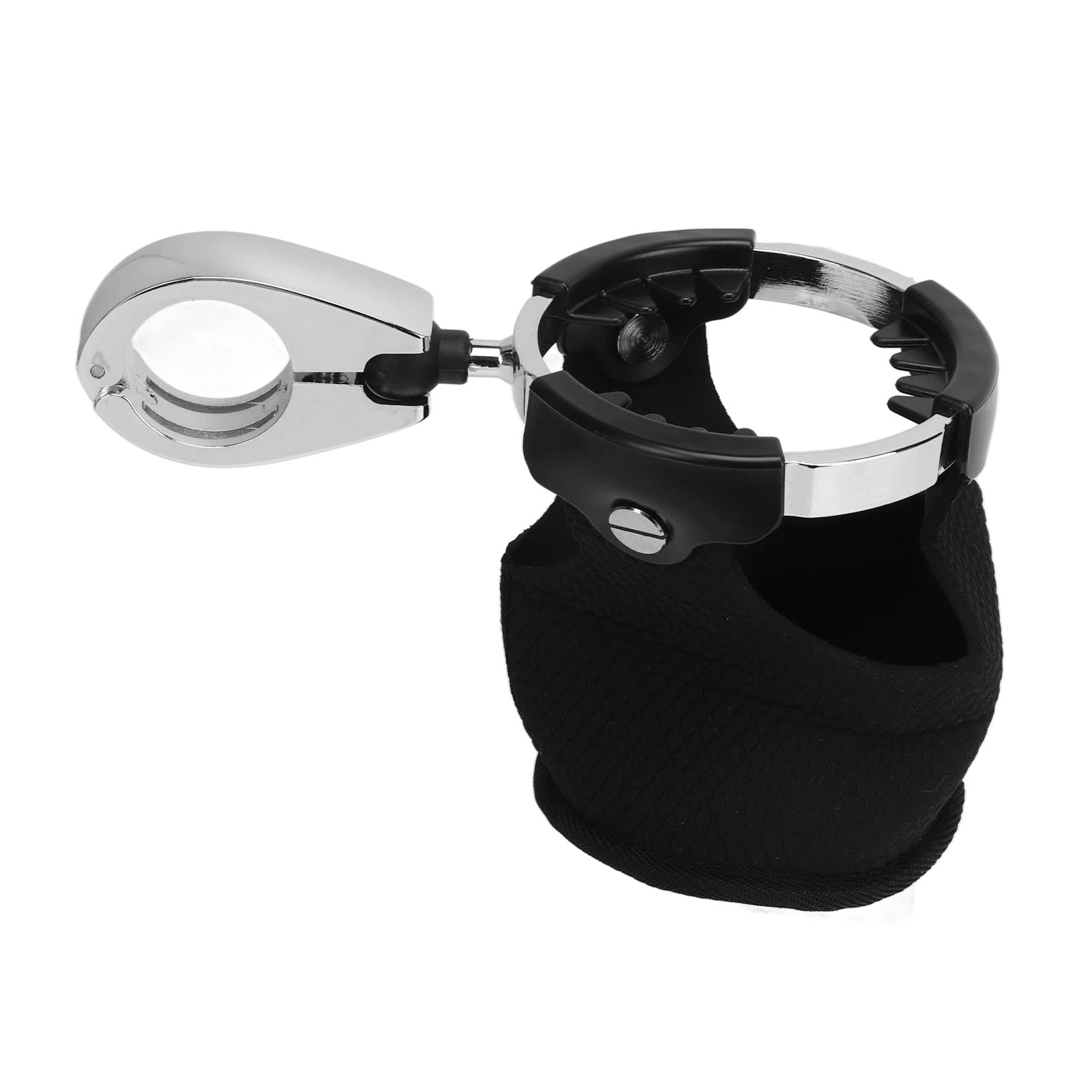 Stylebest Motorcycle Cup Holder - 7/8in to 1 ¼in fit 360-degree swivel Chrome Metal