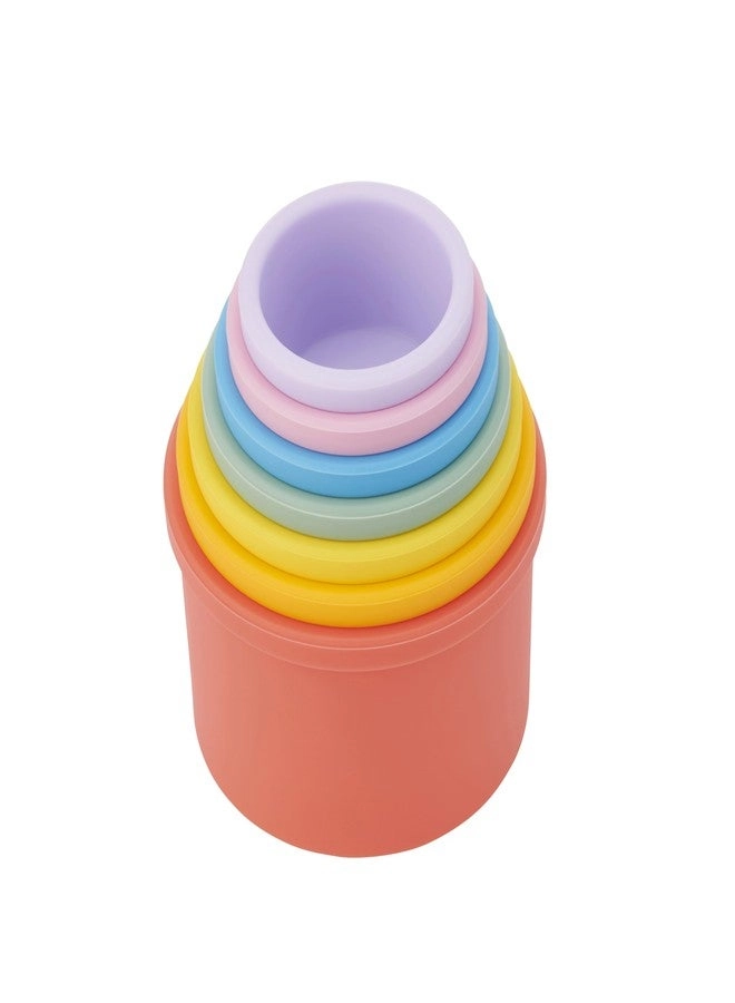 TickiT Silisoft Round Colorful Stacking Cups Rainbow - 7 pieces