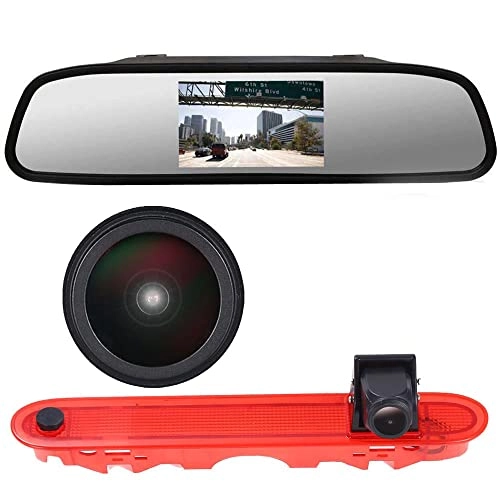 Brake Light Reversing Camera + Rear View Mirror Monitor - Night vision 628 x 586 pixels