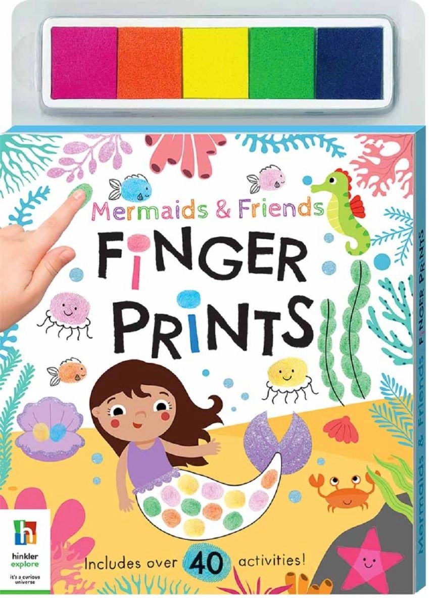Hinkler Mermaids & Friends Finger Prints Kit - 3+ years