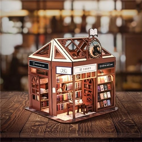 DIY Miniature Dollhouse Kit - Street View Bookstore