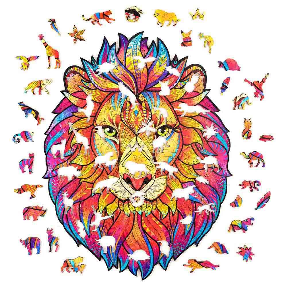 Mysterious Lion Wooden Puzzle (4107390-LION_KS) - 327 pcs