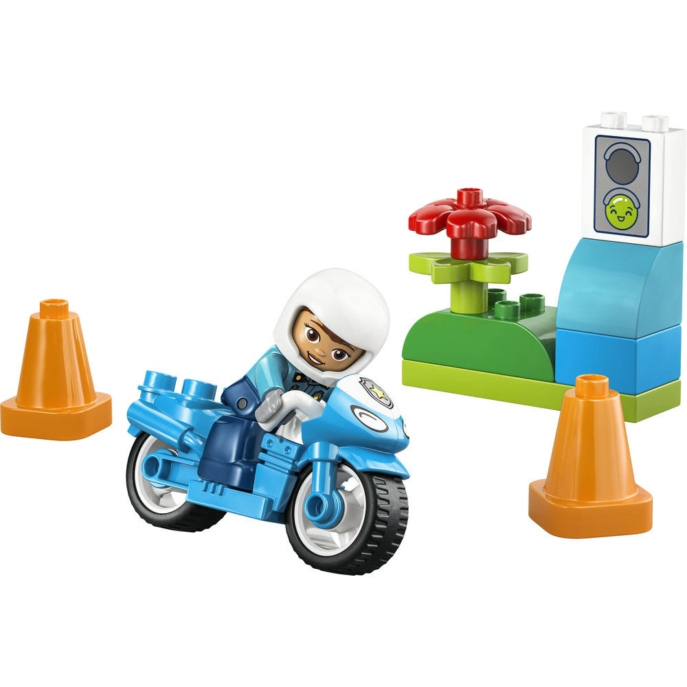 Blue Police Motorcycle (10471) - DUPLO