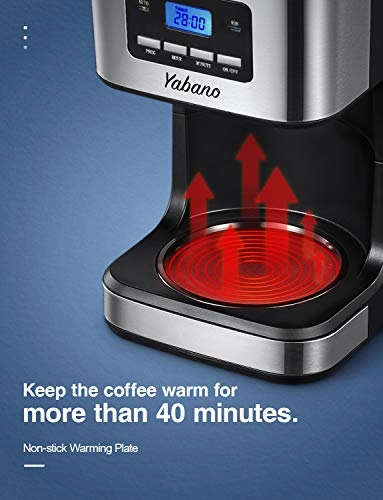 Programmable Drip Coffee Maker - 1.8L 40min Keep Warm