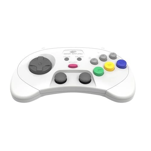 Sega Saturn Wireless Controller - White SEGA Genesis SEGA Genesis Mini PC Mac PS3 Switch