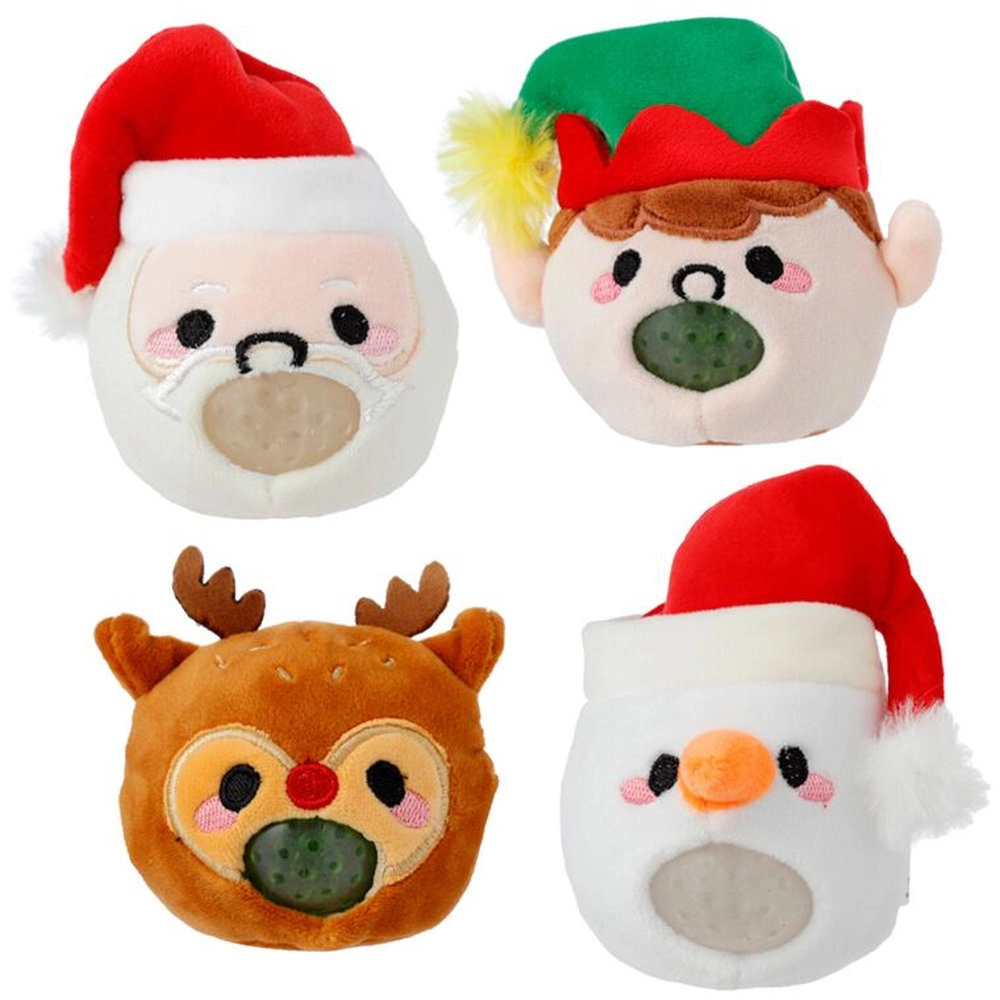 Puckator Queasy Squeezies Festive Friends - 10 cm Plush Squeezable