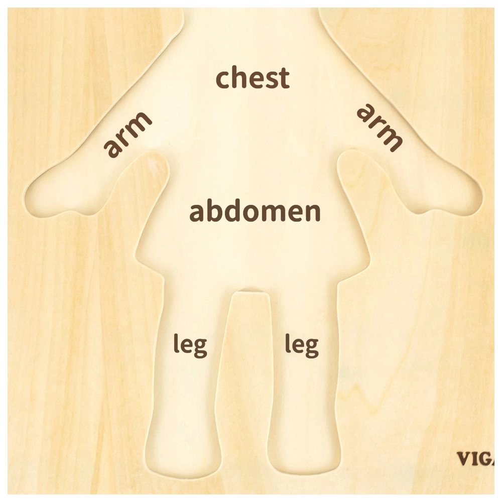 Body Parts Puzzle-Girl - 3 + 7 pieces