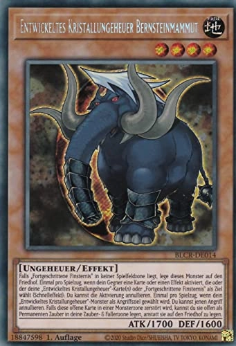 Yugioh Developed Crystal Monster Amber Mammoth BLCR-DE014 - German