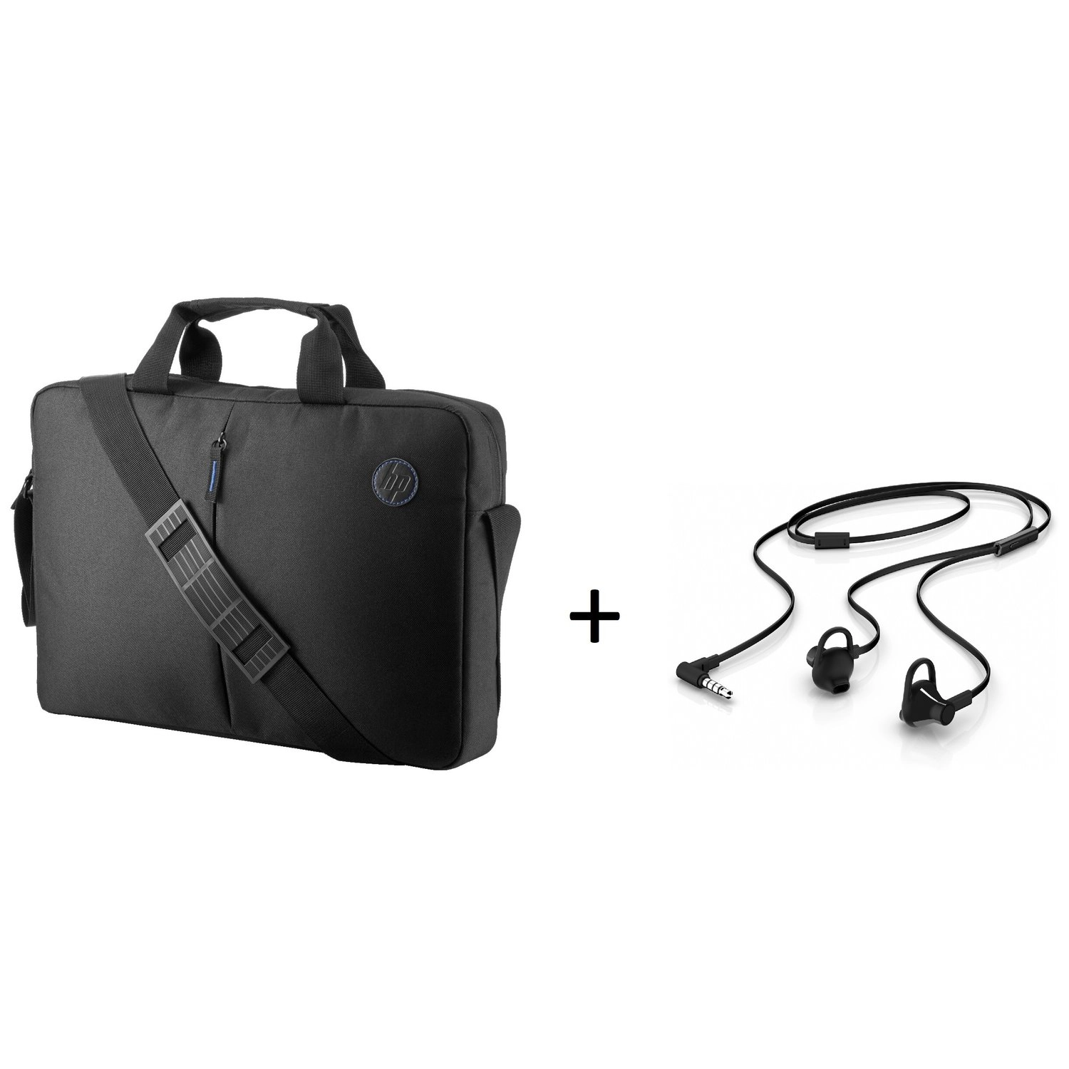HP Topload Case - Back Case for 15.6-Inch Laptop + Doha 150 InEar Headset