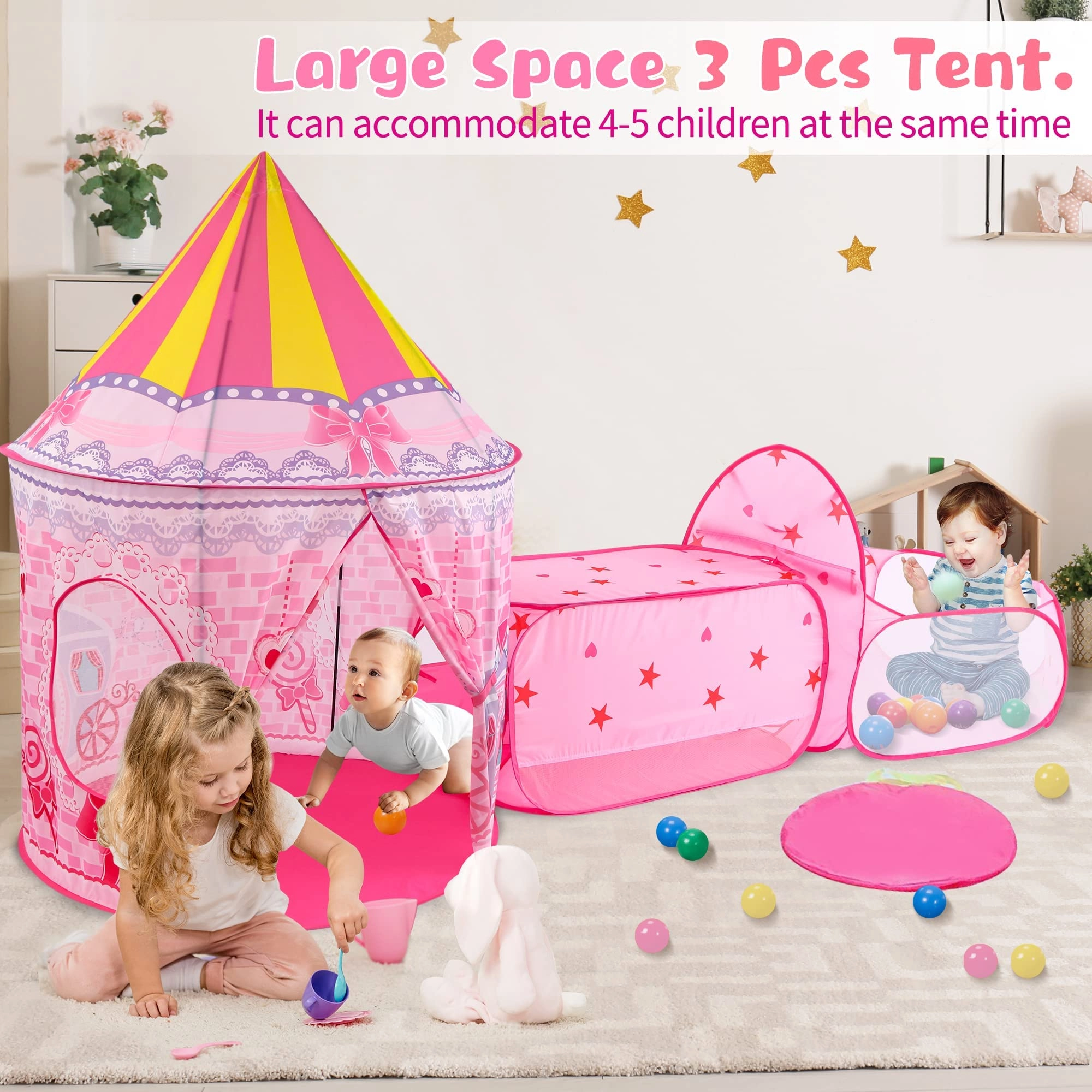 Space Ship Play Tent + Crawl Tunnel + Ball Pit