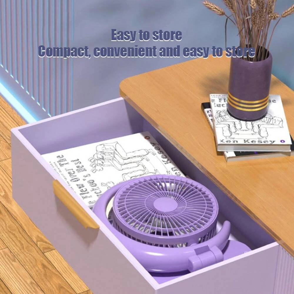 USB Desk Fan - 3 Speed Rechargeable 360° Rotate