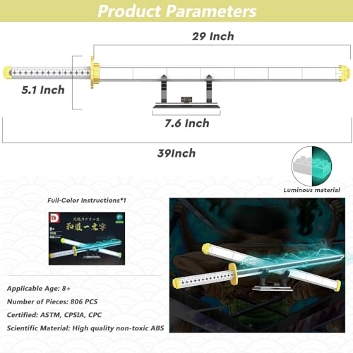 Anime Cosplay Swords Building Set