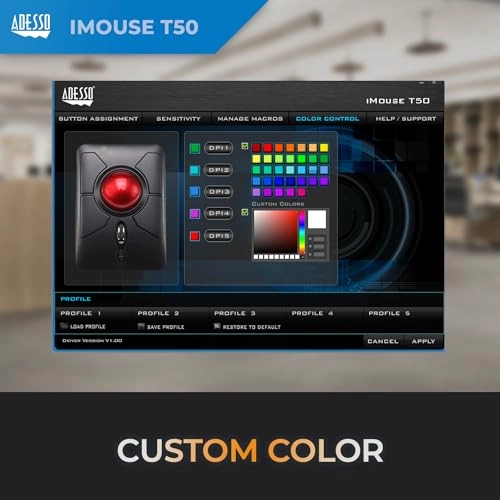 iMouse T50 Trackball Mouse - Wireless